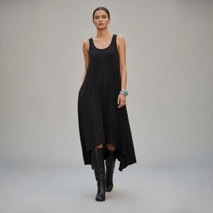 Athleta Presidio Dress Petite Wrinkle-Resistant Black Travel Pockets UPF 50+ New